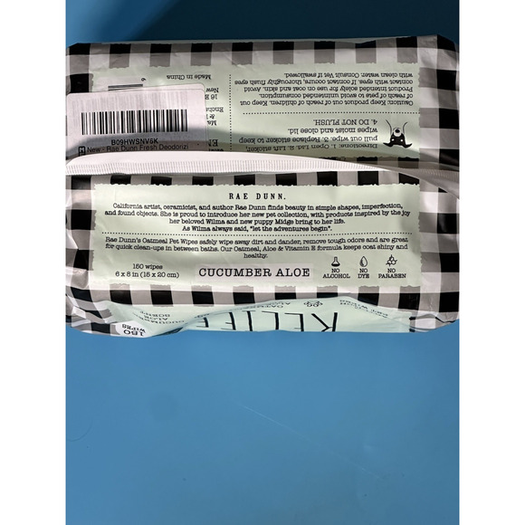 Rae Dunn 150 Pet Wipes Cucumber Aloe Scented Alcohol Free - Picture 3 of 4